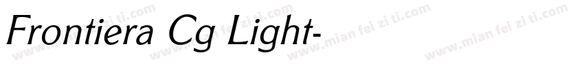 Frontiera Cg Light字体转换